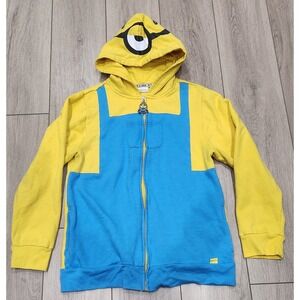 Minion Universal Studios Hoodie Costume Zip Up Hooded Jacket kids Youth size XL
